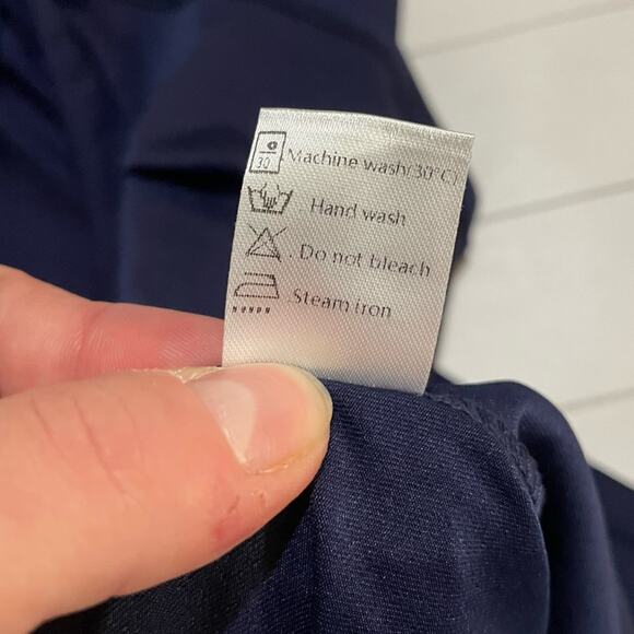 NWT Navy Blue V Neck Short Sleeve Long Modest Maxi Dress Women’s Size Medium - Picture 7 of 8